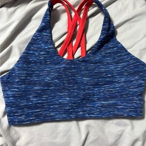 Glyder Navy and Scarlet Crossback Sports Bra